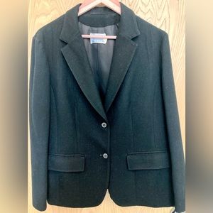 Vintage Pendleton Black Wool Blazer Classic 2 Button Jacket Timeless 80s